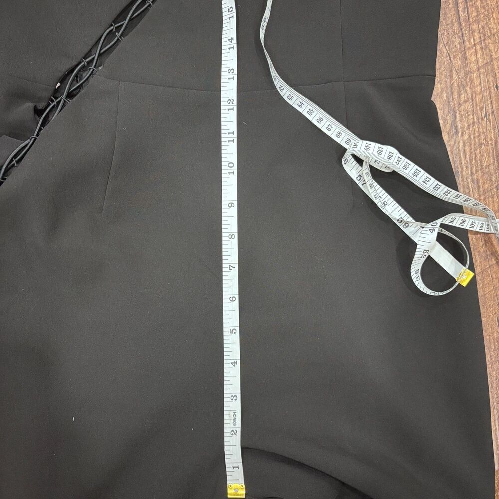 Michael Costello x REVOLVE Essex Lace Up Black Jumpsuit Size Medium Catsuit $258 - Picture 9 of 12